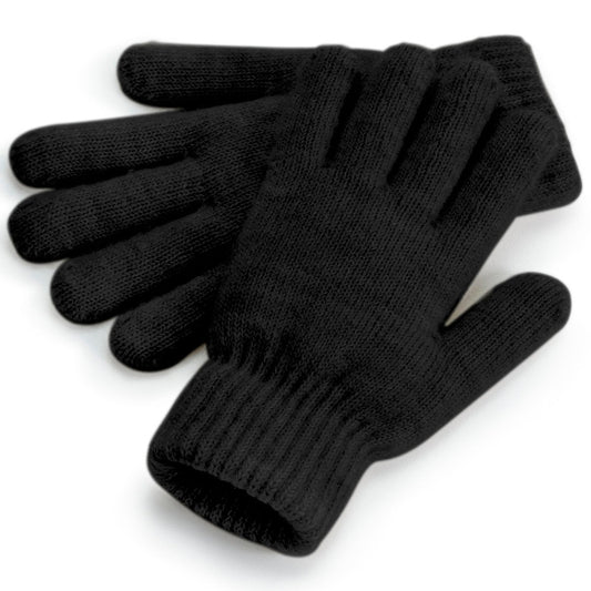 Cosy ribbed-cuff gloves