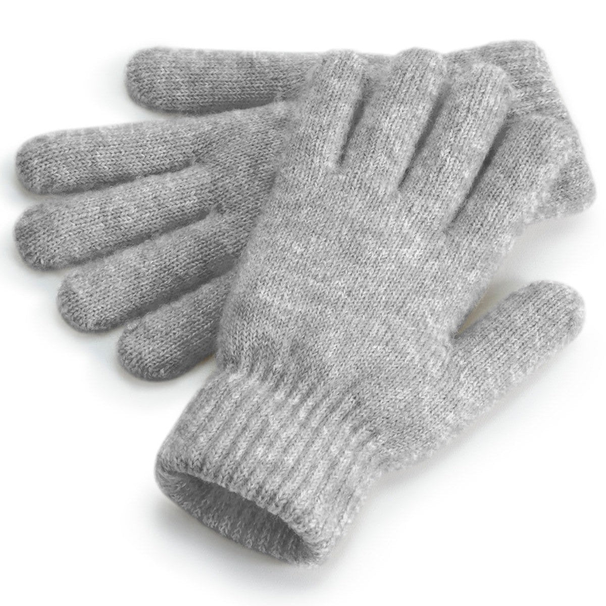 Cosy ribbed-cuff gloves