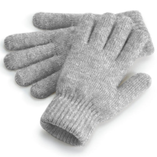 Cosy ribbed-cuff gloves