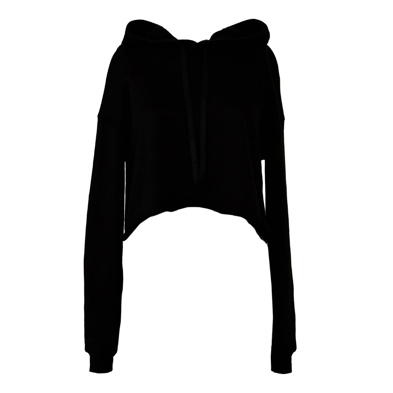 Women's cropped fleece hoodie