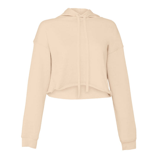 Women's cropped fleece hoodie