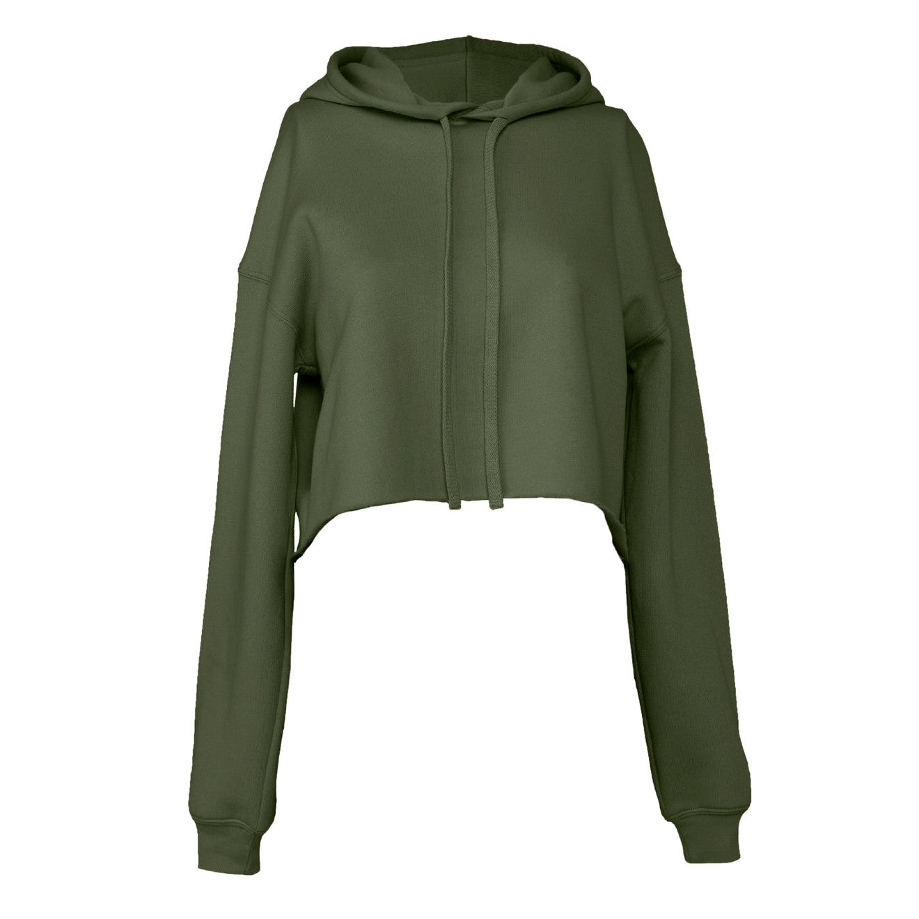 Women's cropped fleece hoodie