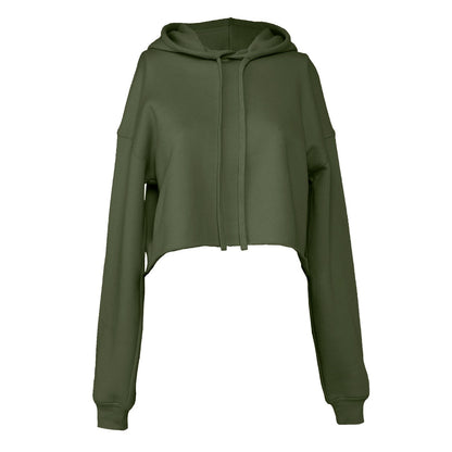 Women's cropped fleece hoodie