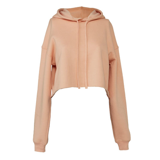 Women's cropped fleece hoodie