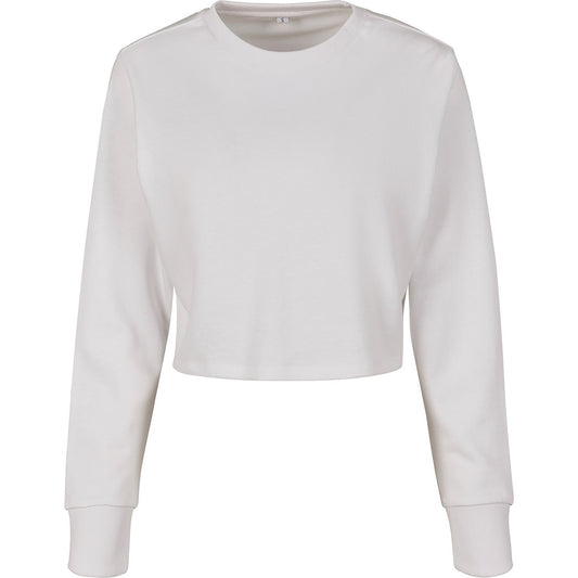 Womens terry cropped crew