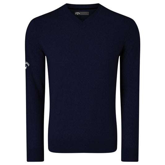 Ribbed v-neck Merino sweater