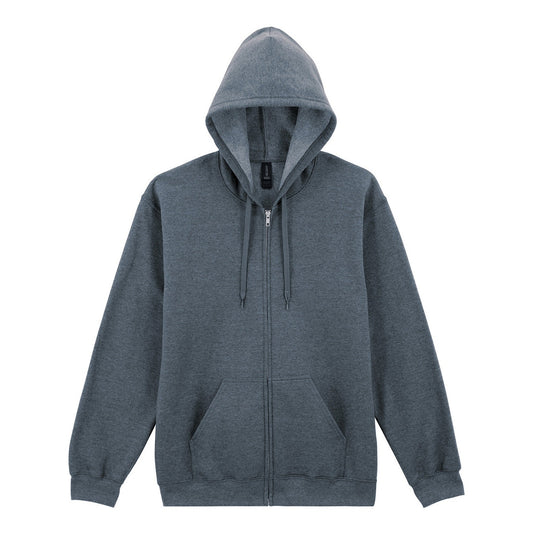 Softstyle™ midweight fleece adult full-zip hooded sweatshirt