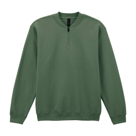 Softstyle™ midweight adult fleece 1/4-zip sweatshirt
