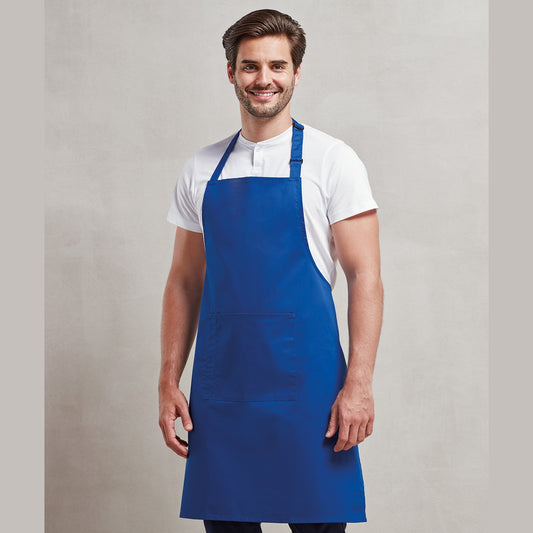 Colours bib apron with pocket