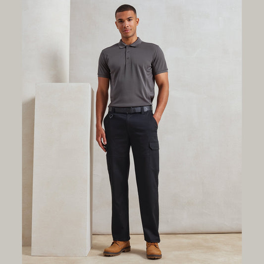 Stretchchecker work cargo trousers