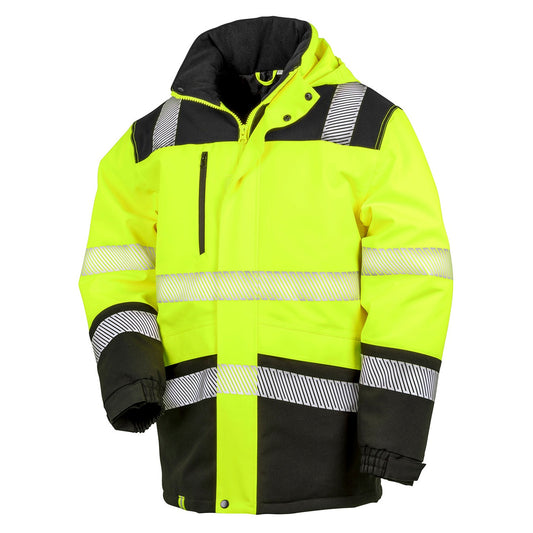 Printable softshell safety coat