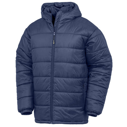 Recycled hooded padded parka