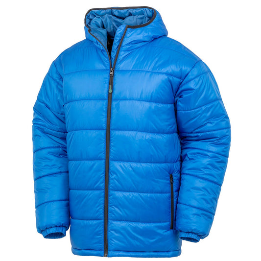 Recycled hooded padded parka