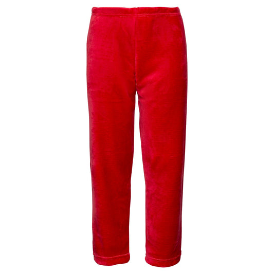 The kids Ribbon luxury Eskimo-style fleece pants