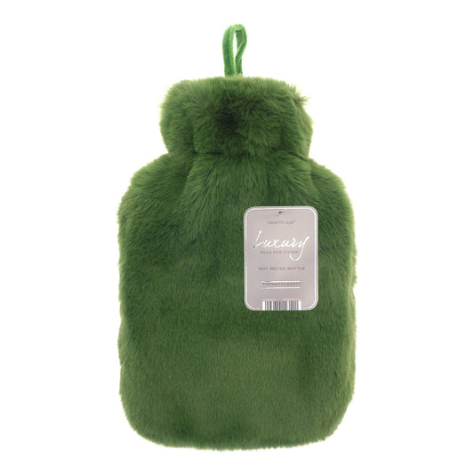 Super luxury faux fur hot water bottle and cover