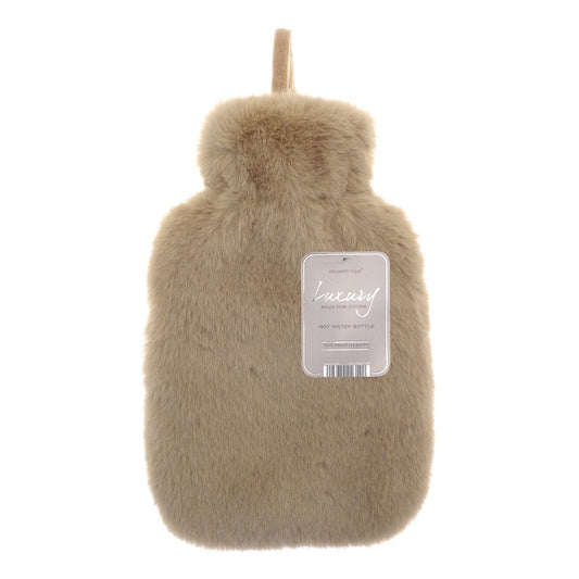 Super luxury faux fur hot water bottle and cover