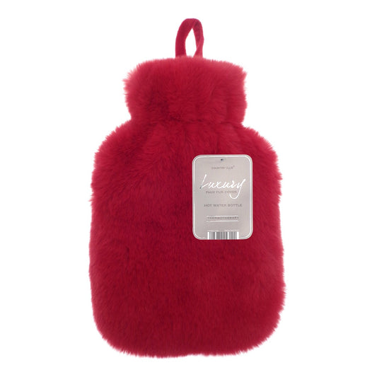Super luxury faux fur hot water bottle and cover