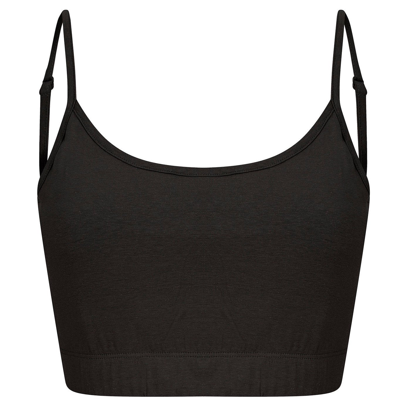 Women's sustainable fashion cropped cami top with adjustable straps