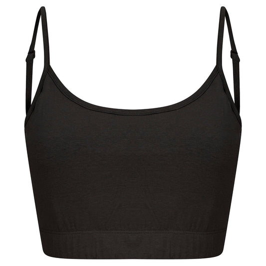 Women's sustainable fashion cropped cami top with adjustable straps