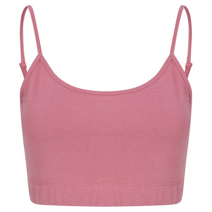 Women's sustainable fashion cropped cami top with adjustable straps