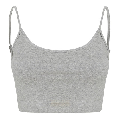 Women's sustainable fashion cropped cami top with adjustable straps