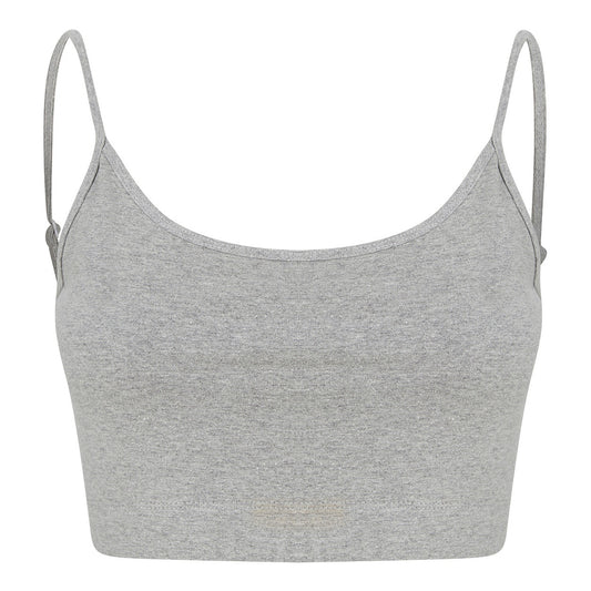 Women's sustainable fashion cropped cami top with adjustable straps