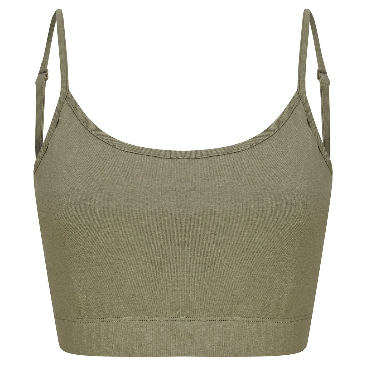 Women's sustainable fashion cropped cami top with adjustable straps