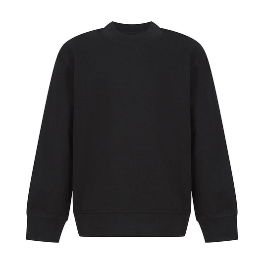 Kids sustainable fashion curved hem sweatshirt