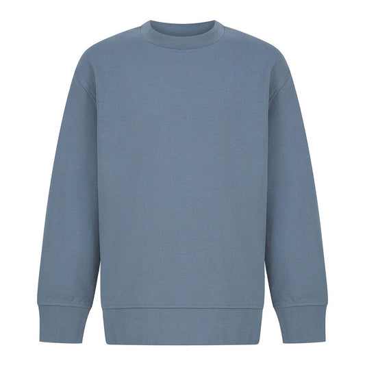 Kids sustainable fashion curved hem sweatshirt