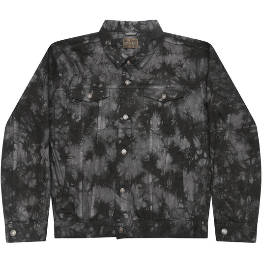 Tie-dye denim jacket