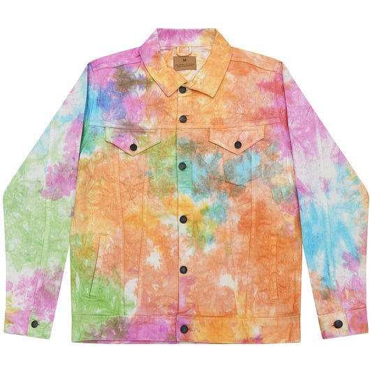 Tie-dye denim jacket