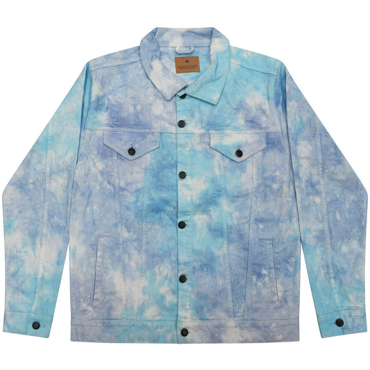 Tie-dye denim jacket