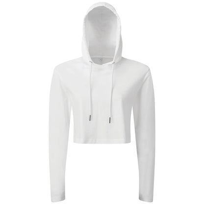 Women's TriDri® cropped hooded long sleeve t-shirt