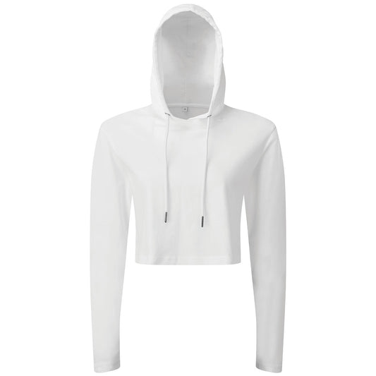 Women's TriDri® cropped hooded long sleeve t-shirt