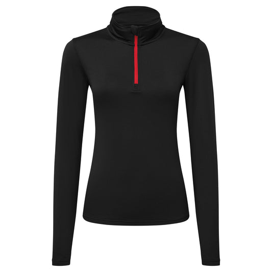 Womens TriDri® recycled long sleeve brushed back ¼ zip top