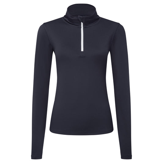 Womens TriDri® recycled long sleeve brushed back ¼ zip top
