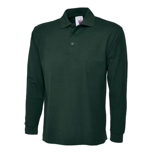 Uneek Longsleeve Classic Poloshirt - Bottle Green Bottle Green