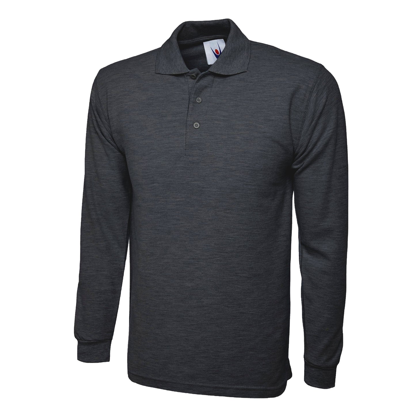 Uneek Longsleeve Classic Poloshirt - Charcoal Charcoal