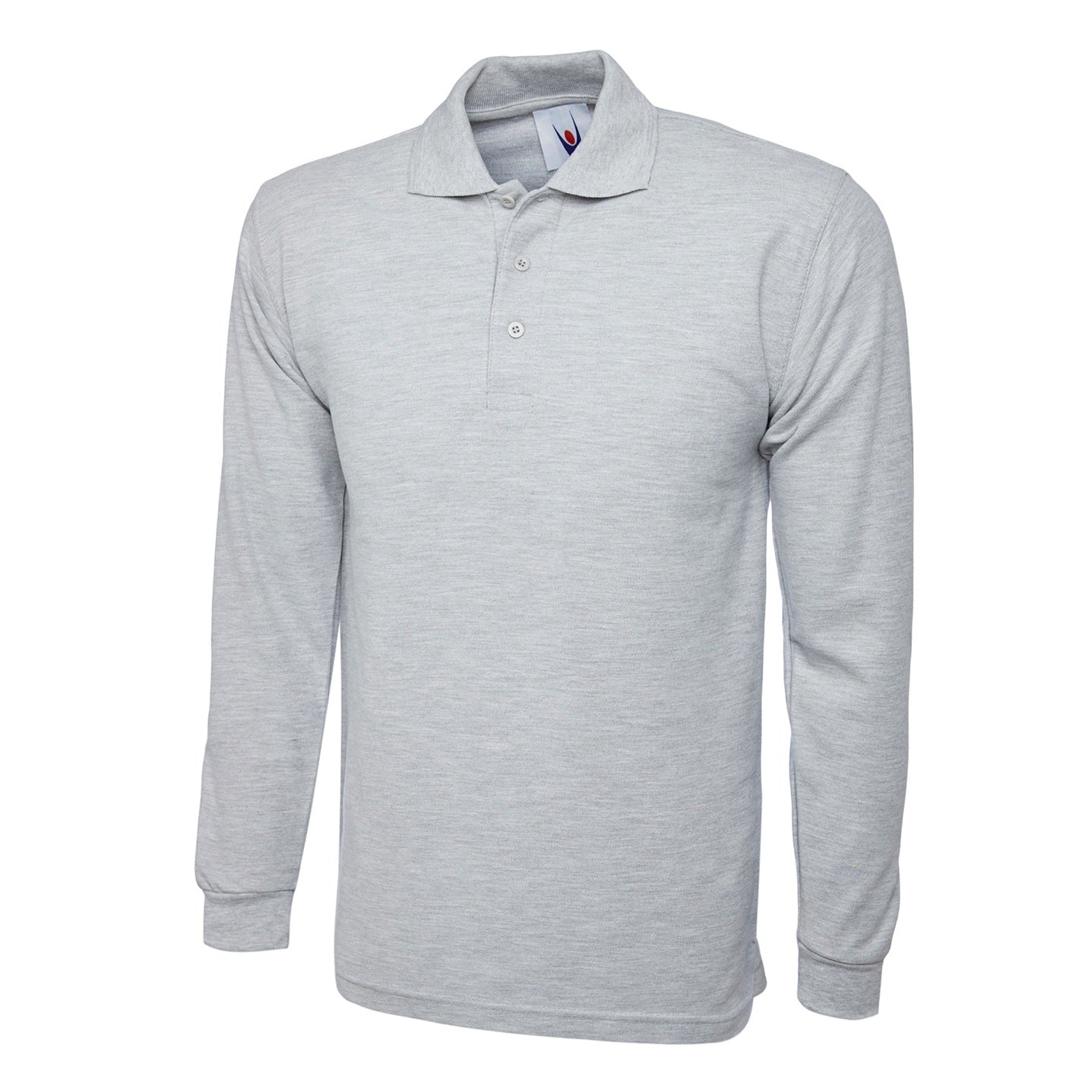 Uneek Longsleeve Classic Poloshirt - Heather Grey Heather Grey