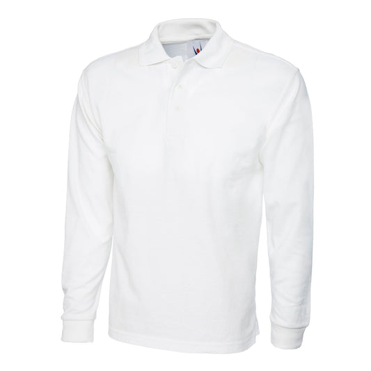 Uneek Longsleeve Classic Poloshirt - White White