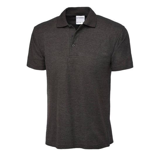 Uneek Mens Active Cotton Poloshirt - Charcoal Charcoal