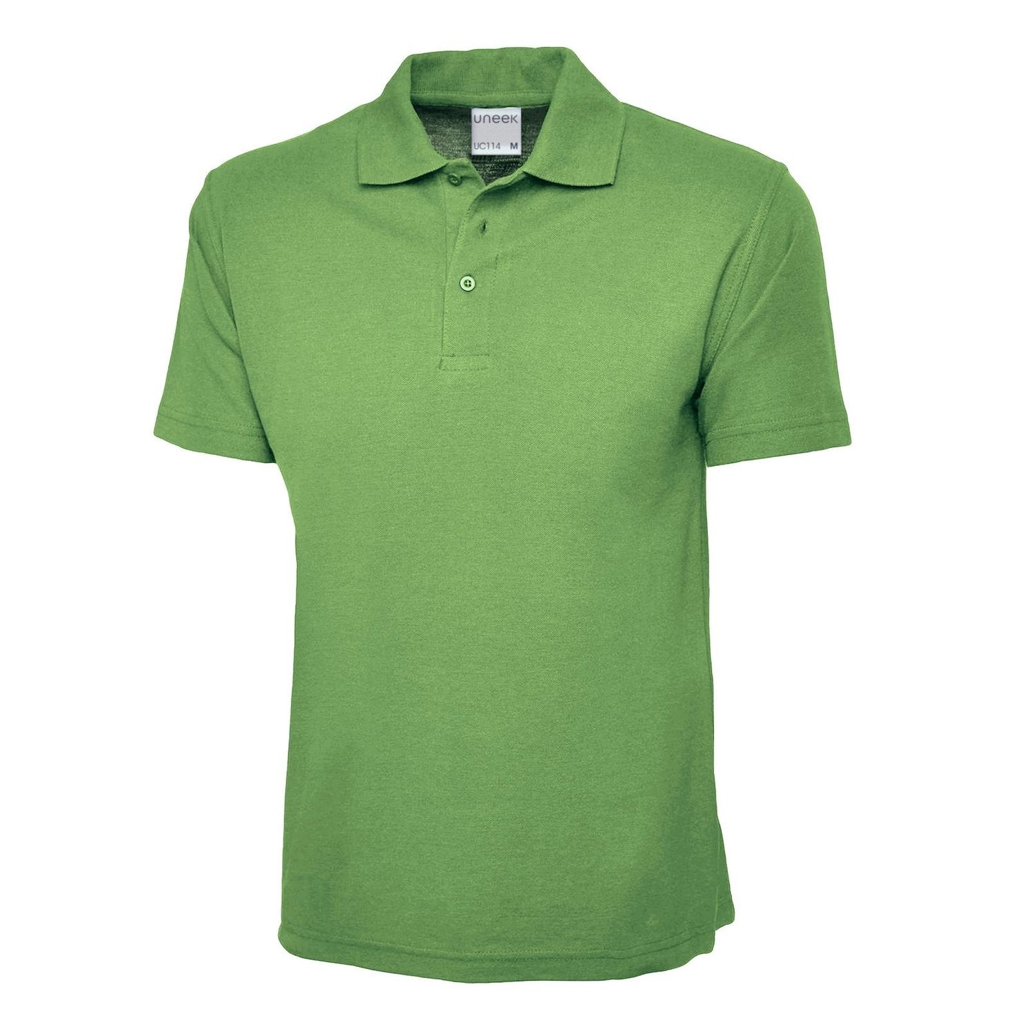 Uneek Mens Active Cotton Poloshirt - Lime Lime