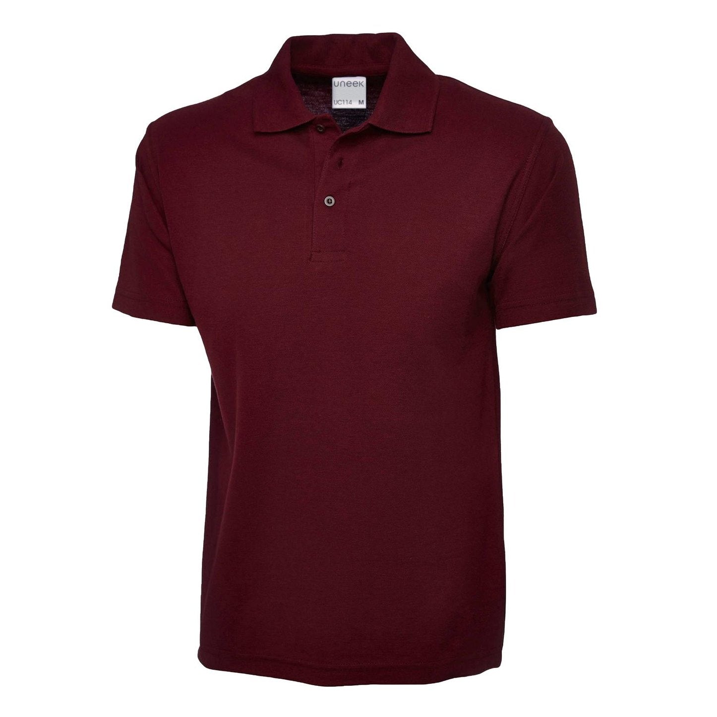 Uneek Mens Active Cotton Poloshirt - Maroon Maroon