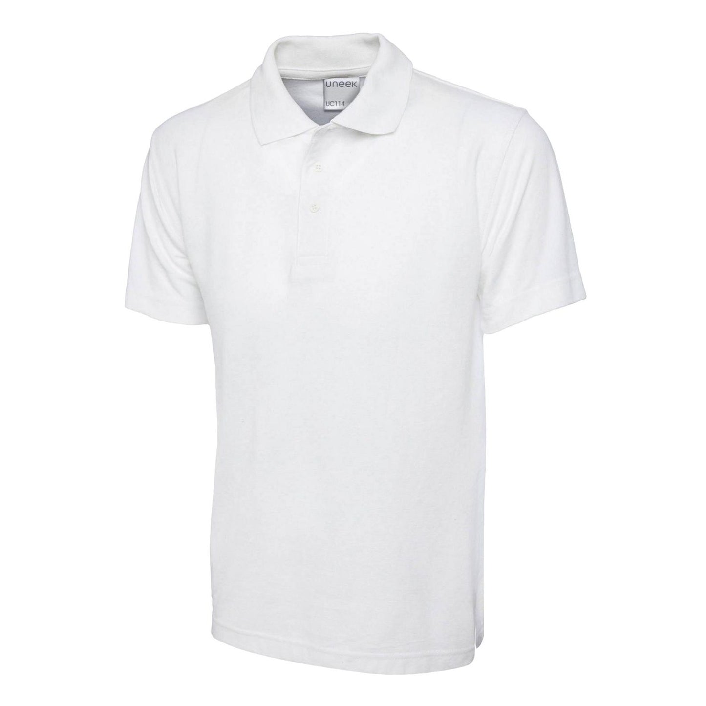 Uneek Mens Active Cotton Poloshirt - White White