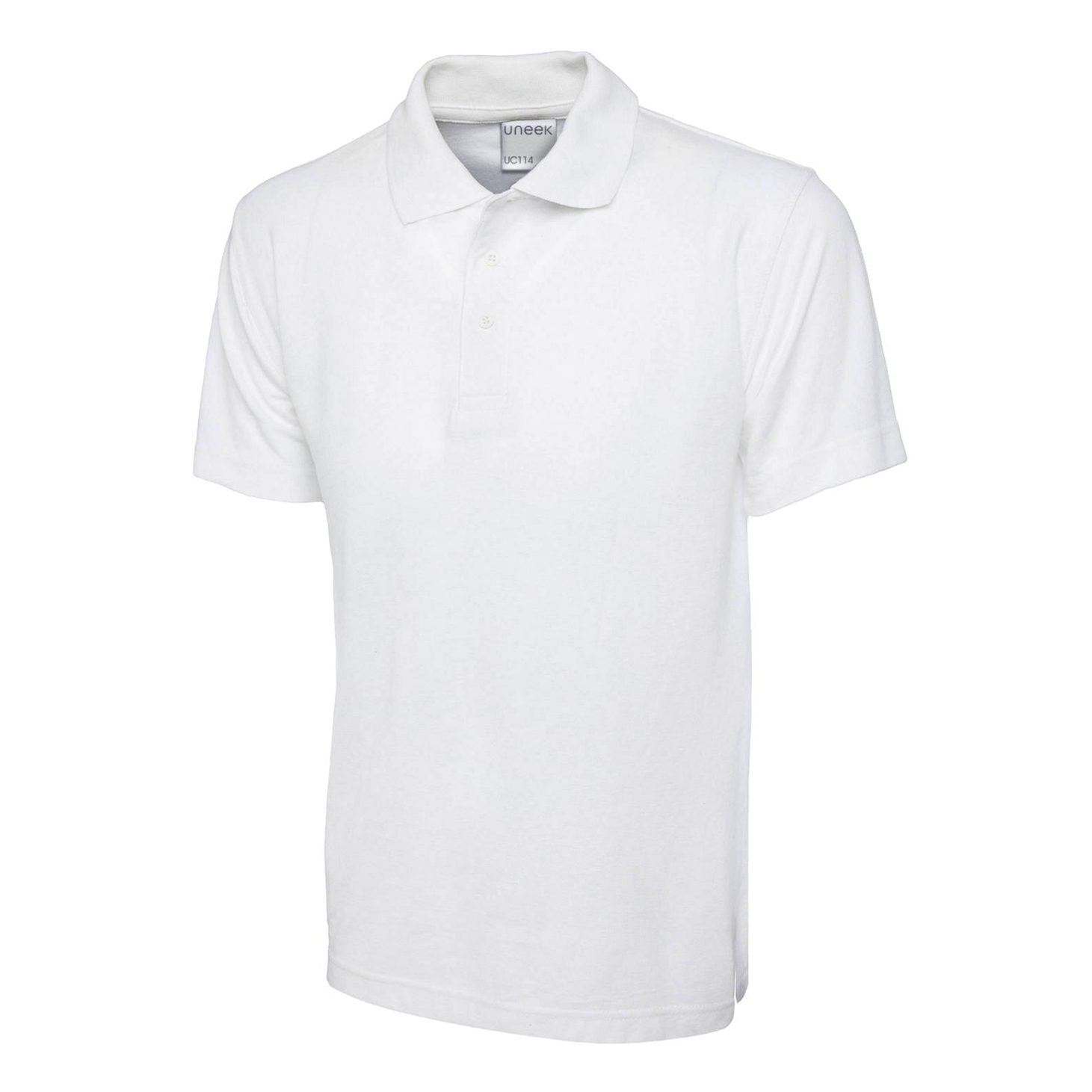 Uneek Mens Active Cotton Poloshirt - White White