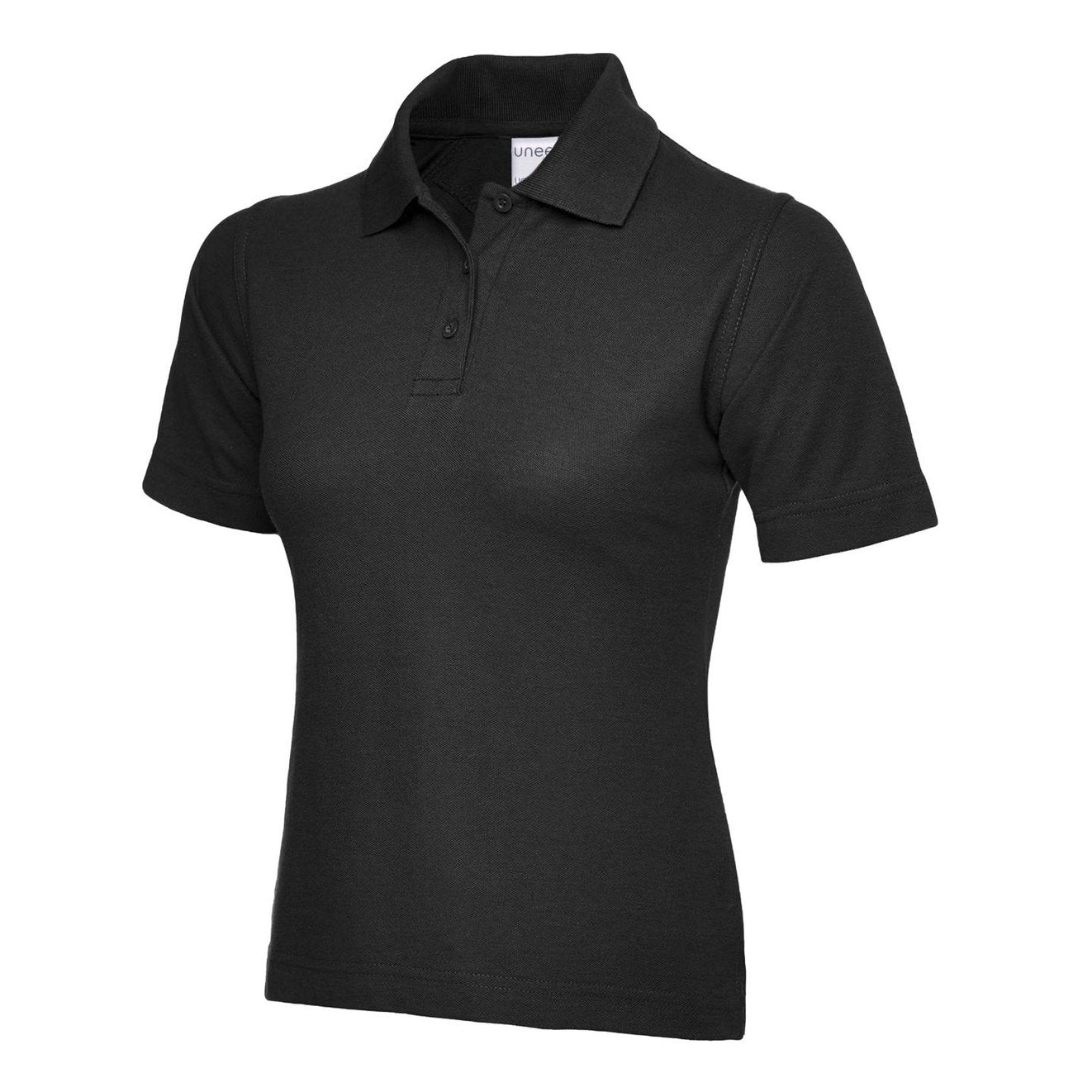 Uneek Ladies Active Cotton Poloshirt - Black Black
