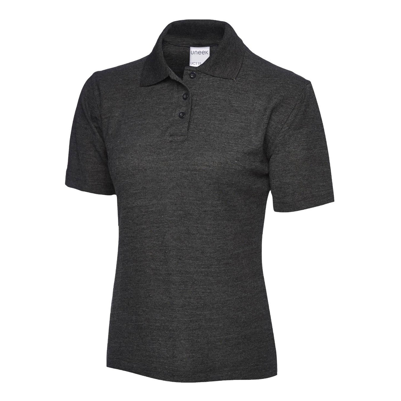 Uneek Ladies Active Cotton Poloshirt - Charcoal Charcoal