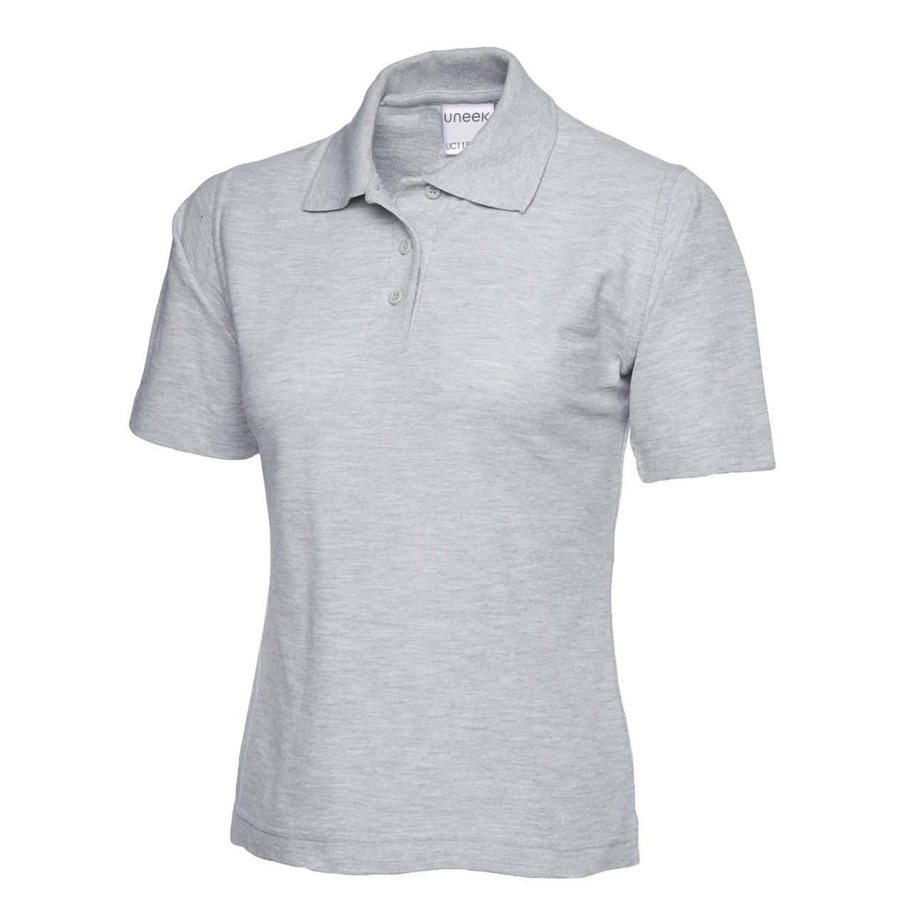 Uneek Ladies Active Cotton Poloshirt - Heather Grey Heather Grey
