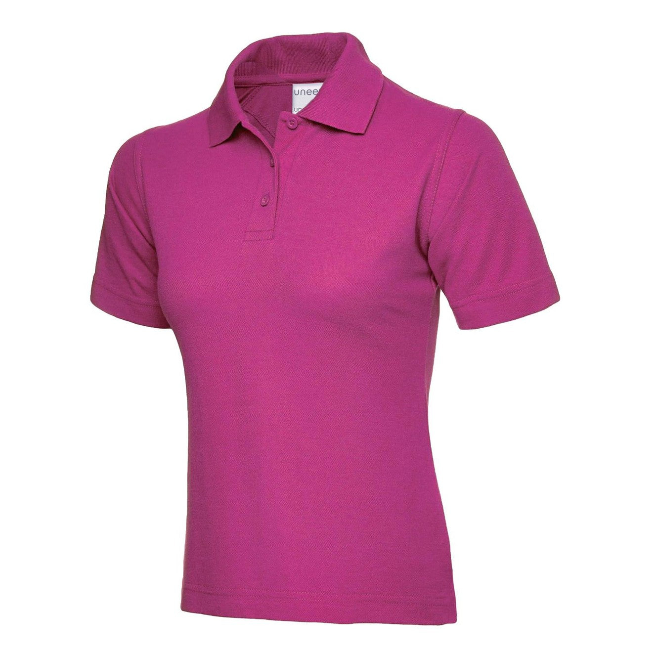 Uneek Ladies Active Cotton Poloshirt - Hot Pink Hot Pink