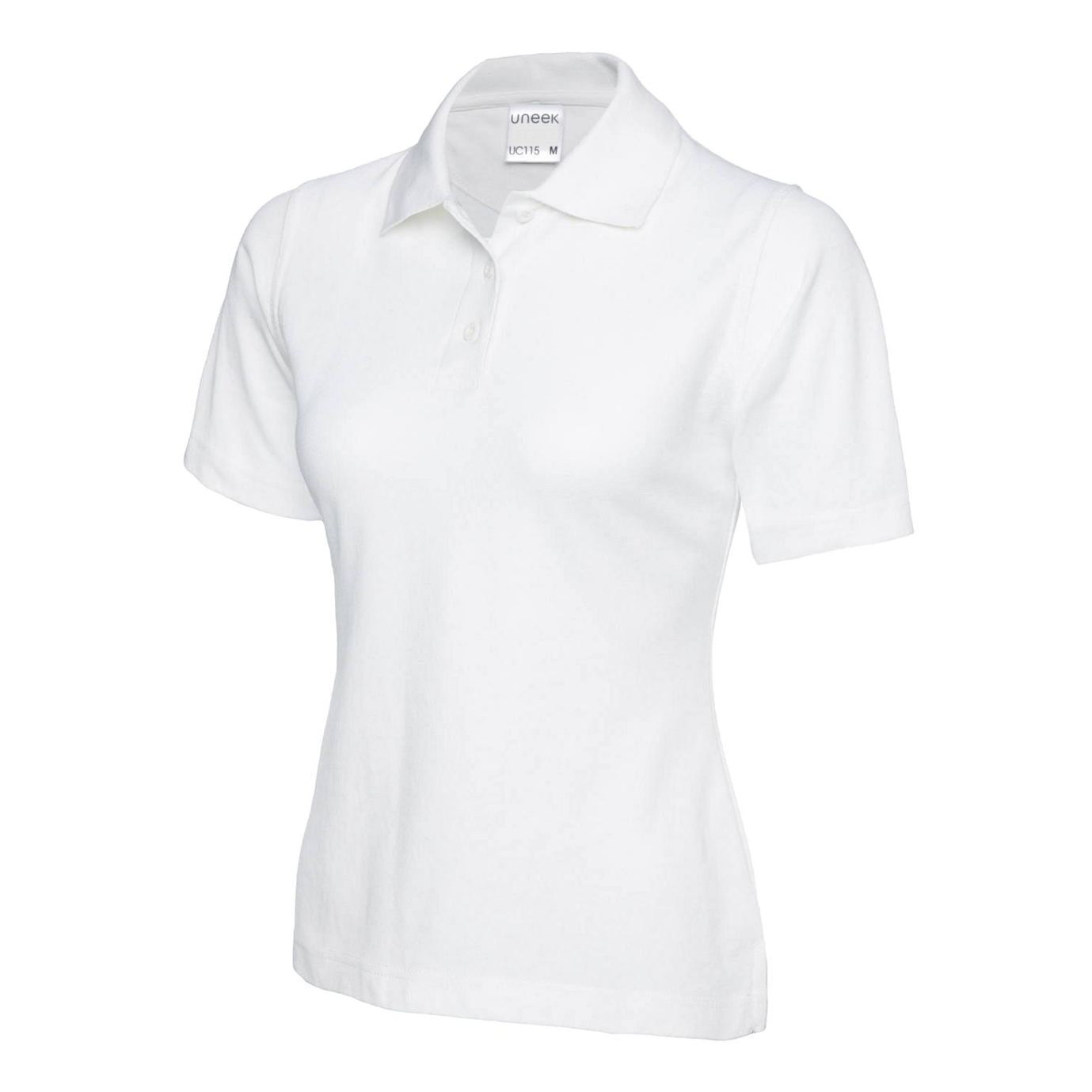Uneek Ladies Active Cotton Poloshirt - White White